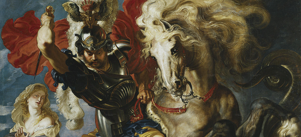 Alejandro Farnesio, cierto parecido al San Jorge de Rubens