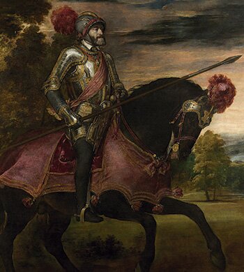 Carlos V en la batalla de Mühlberg