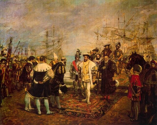 Francisco I desembarcando en España